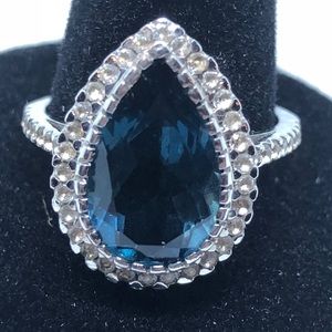 London Blue Topaz Sterling Ring